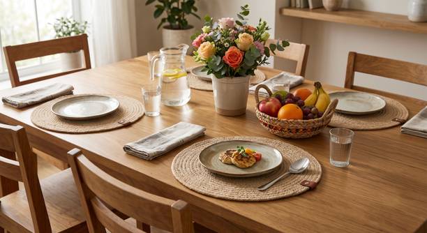 Barchitta Beige Organic Cotton Table Linen Set