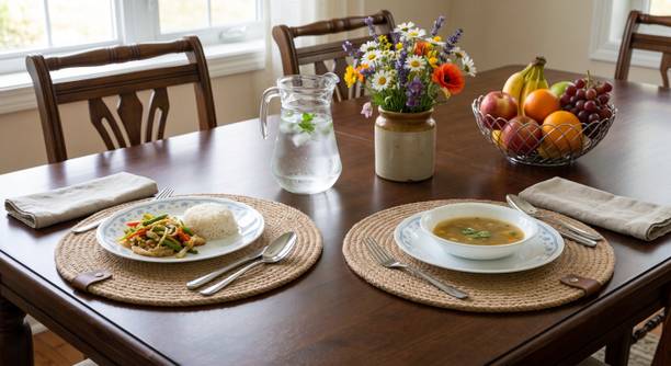 Barchitta Beige Organic Cotton Table Linen Set