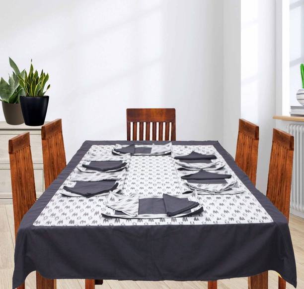Dekor World Black Organic Cotton Table Linen Set