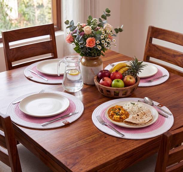 Barchitta Pink Organic Cotton Table Linen Set