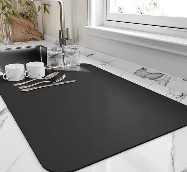 Black mirror Rectangular Pack of 1 Table Placemat