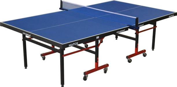 COUGAR Match 18mm Laminated ISI Marked Table Tennis Table with Capsule Pipe Frame Rollaway Indoor Table Tennis Table