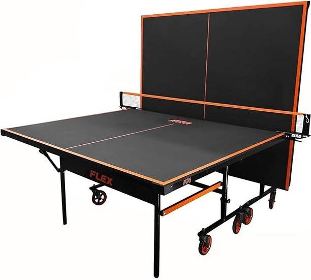 stag global STAG GLOBAL Flex Table Tennis Table Black Top, Thickness 16mm Rollaway Indoor Table Tennis Table