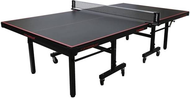COUGAR Carbon TT Table 25mm Laminated ISI Marked with Net Set 8 Wheels (4 Locking) Rollaway Indoor Table Tennis Table