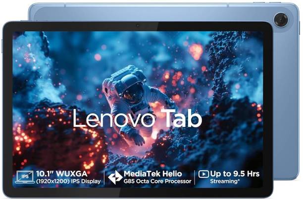 Lenovo Tab 10.1 Inch Display, Metal Body, Dual Speakers with Dolby Atmos 4 GB RAM 128 GB ROM 10.1 inch with Wi-Fi Only MediaTek Dimensity Helio G85 Processor Tablet (Polar Blue)