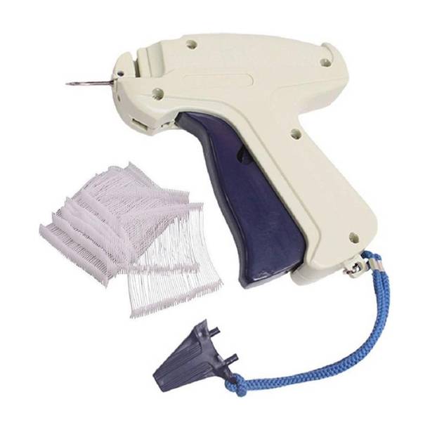 Sadar Shop 9S Arrow Tag Gun, 65mm 1000 WHITE Tag Pin Barbs,1 Needle Cloth Price Label Attacher Taging Gun