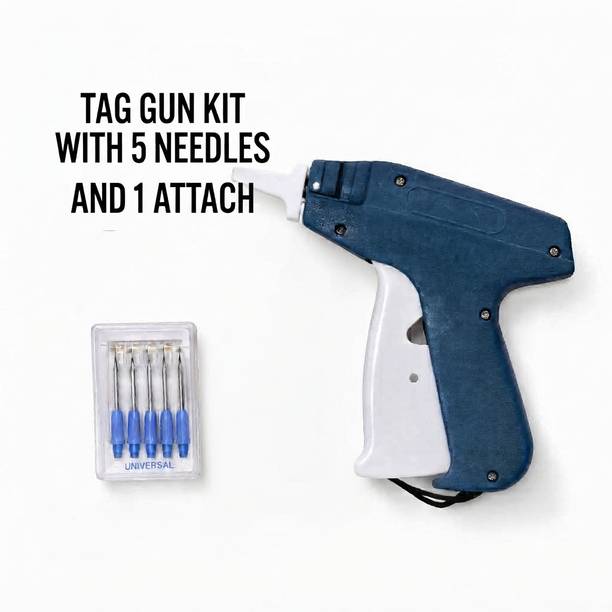 DELIVERYPAX Tag Gun Machine with 5 Needle for Clothes, Handheld Stitch Sewing Tagging Gun Taging Gun