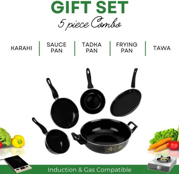 Jainpet Copper-Gold: 5-Piece Designer Cookware Set Tagine