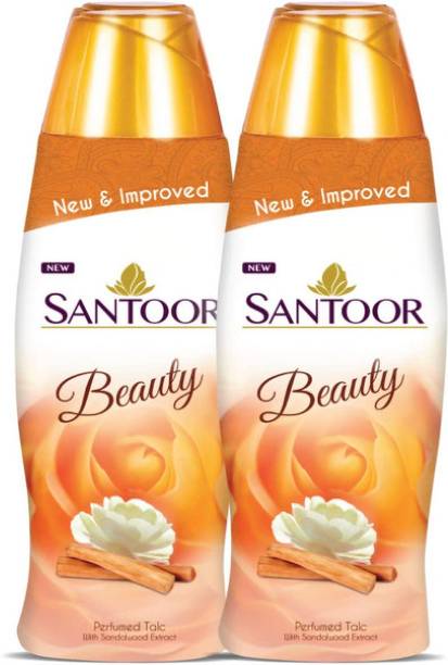 Santoor Perfumed Talc, 400g (Pack of 2)