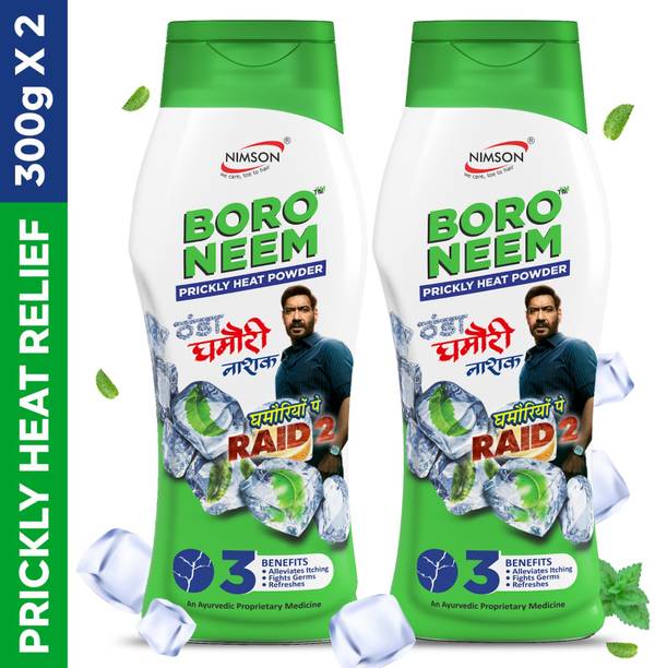 Nimson Boro Neem Cool Talc Prickly Heat Relief, Soothing & Antibacterial Talcum Powder