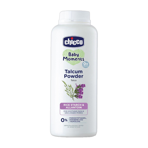 Chicco Baby Moments Talcum Powder, Paraben & Phenoxyethanol Free 0M+