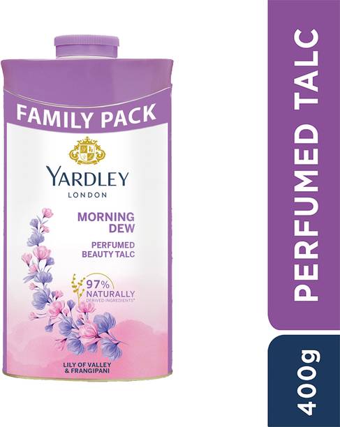 Yardley London Morning Perfumed Talcum Powder for Women - 97% Naturally Derived