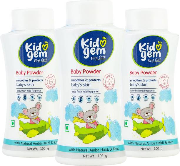 Kidogem Baby Powder with Amba Haldi & Almond Oil for Daily Use