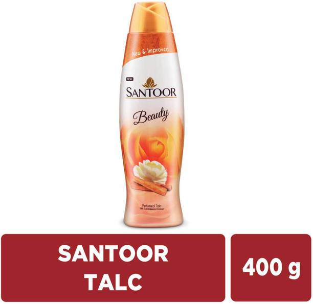 Santoor Beauty Perfumed Talcum Powder with Sandalwood Extracts For All Skin Types