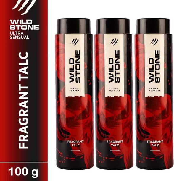 Wild Stone Ultra Sensual Fragrant Talc, Long-Lasting Talcum Powder