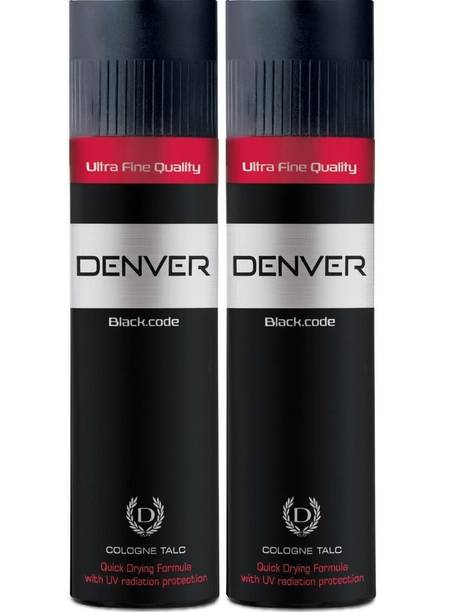 DENVER Black Code Cologne Talc Combo(Pack of 2)