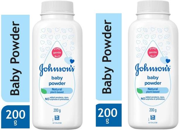 JOHNSON'S Baby Powder 200 gm× 2 | Plant Based | For New Born Babies