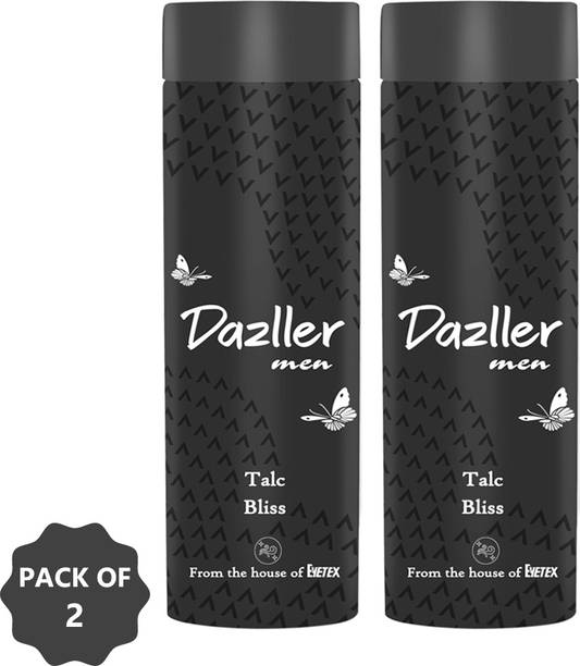 Dazller Talcum Powder - Bliss,Beats Body Odour, Long-lasting Freshness - (Pack of 2)