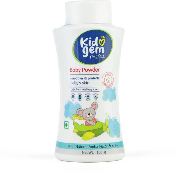 Kidogem Talc-Free Baby Powder, with Amba Haldi & Almond Oil for kids/babies 0m+