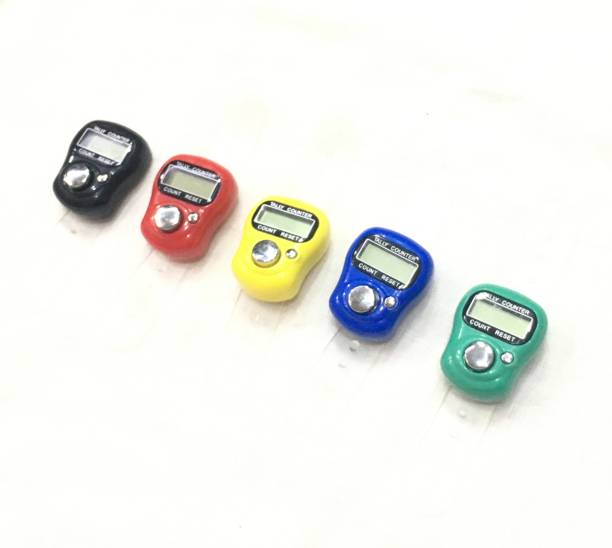 Aim Emporium Hand Tally Small Size Multicolor Electronic Finger Counter (Pack Of 5 Pc) Digital Tally Counter
