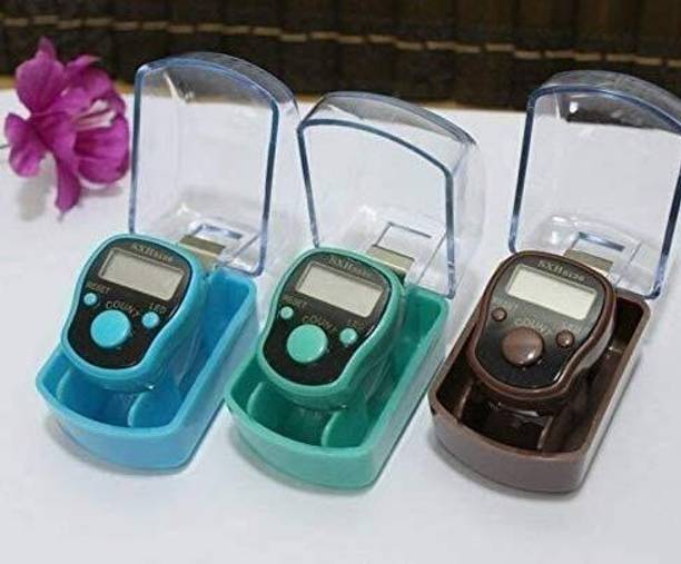 MEHRANSH Adjustable Finger Ring 5 Digit Electronic LED light pack of 3 Digital Tally Counter