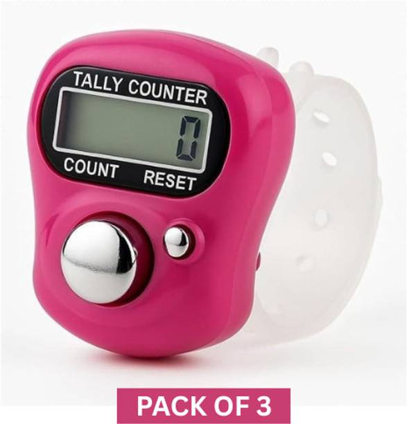 AshmakamMart 3 Pcs Mini LED Finger Counter – Digital Tally Machine for Meditation Digital Tally Counter