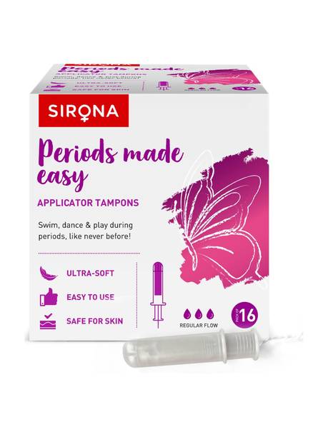 SIRONA Premium Applicator Tampons for Normal Flow Tampons