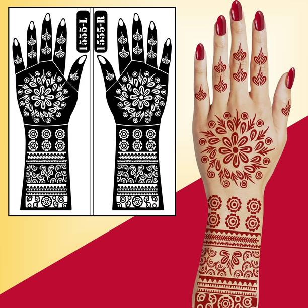 Vanvati Bridal Mehndi Stencil Sticker With Beautiful Mehndi Design