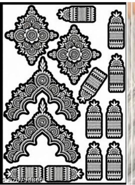 A1ChoiceStore Henna mehndi stencils floral designs for women, girls