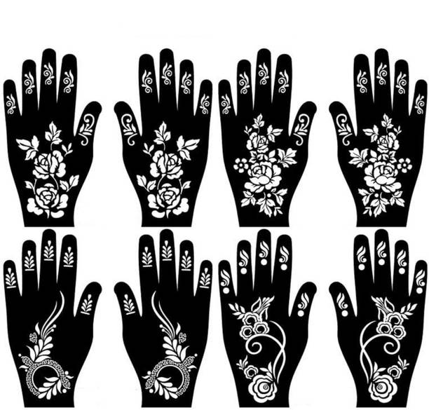 Skyble Mehandi Stencil For Female hands bridal, Mehendi Design Sticker Stencil
