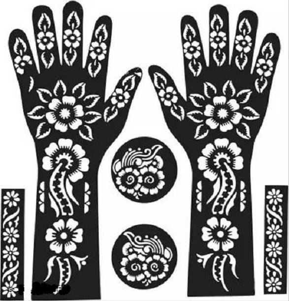 Skyble Mehandi Stencil For Female hands bridal, Mehendi Design Sticker Stencil