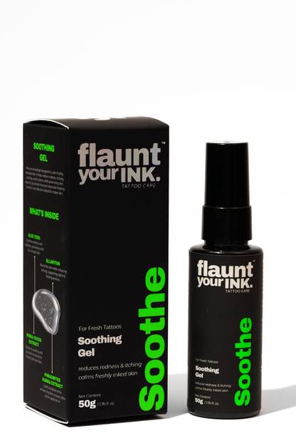 Flaunt Your Ink Tattoo Aftercare Gel with Aloe Vera, Helps Heal Fresh Tattoos 50ml (Pack of 1)