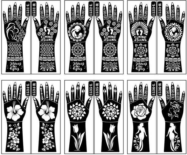 Vanvati Creative Pregnancy Announcement Mehndi Stencil Designs For Memorable Maternity