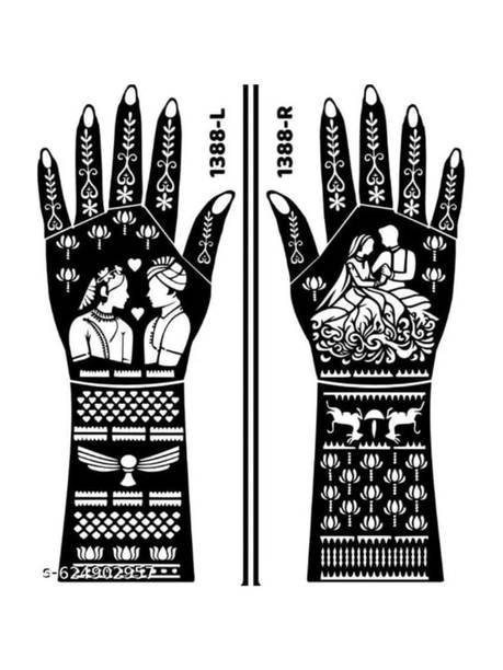 Arkya Henna Unique Tattoo Mehandi For Female hands bridal, Mehendi Premium Sheet