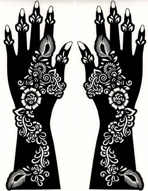 amazinghub henna meendi tattoo sticker