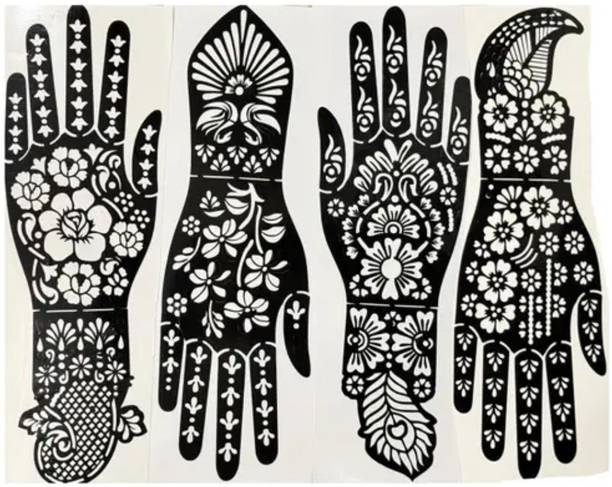 ARSRA Best mehndi tattoo stickers women and girls full hand design
