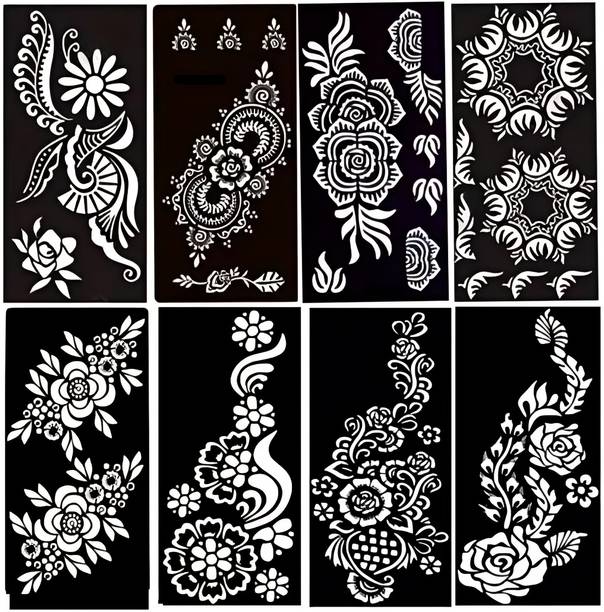 SADIKSHA Mehandi Stencil For Female hands bridal, Mehendi Design Sticker Stencil