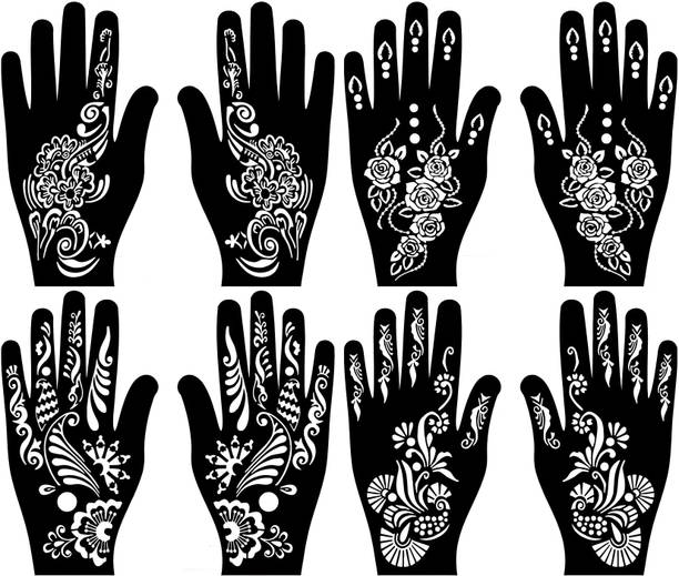 Skyble Mehandi Stencil For Women hands bridal, Mehendi Design Sticker Stencil