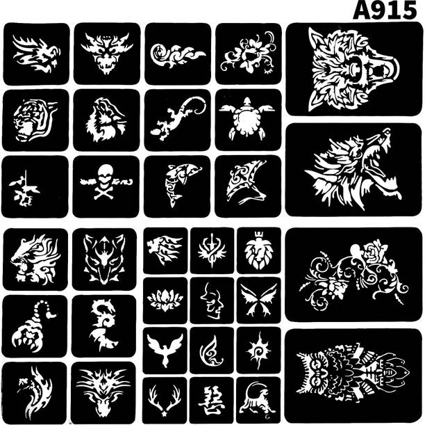 PYASI Henna Tattoo Stencil Women Girls Hand Finger Paint Temporary Tattoo