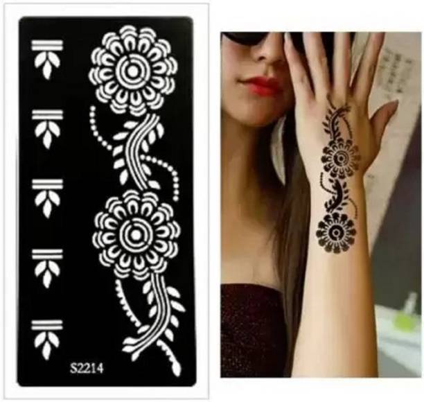Skyble Mehandi Stencil For Female hands bridal, Mehendi Design Sticker Stencil
