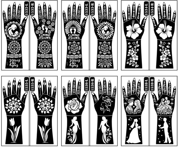 Vanvati Special Pregnancy Theme Mehndi Stencil Designs For Expecting Mothers Celebration