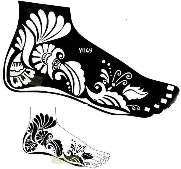 KICKWIX Henna Tattoo Stencil Women Girls Hand Finger Paint Temporary Tattoo