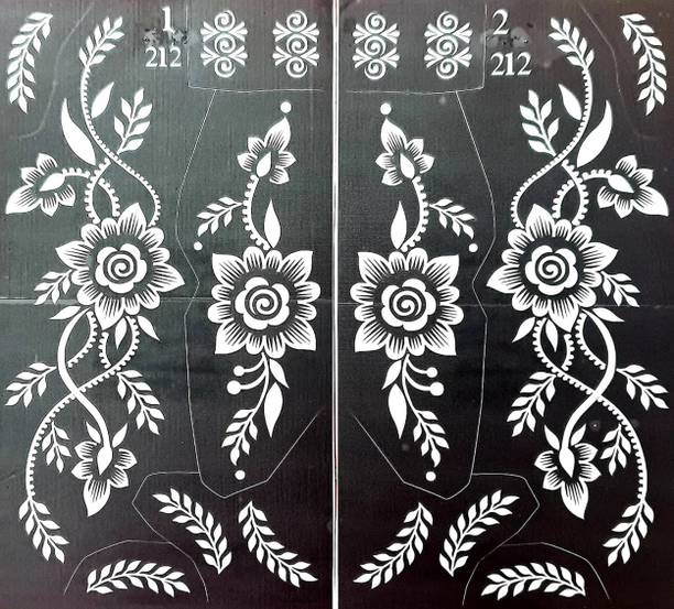 KICKWIX Henna Tattoo Stencil Women Girls Hand Finger Paint Temporary Tattoo