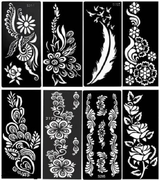 Skyble Mehandi Stencil For Women hands bridal, Mehendi Design Sticker Stencil