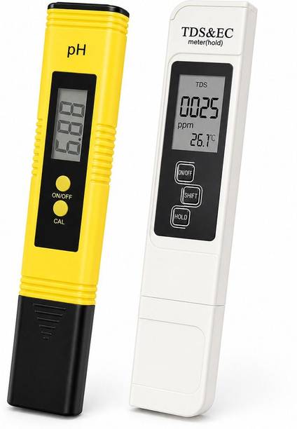 BALRAMA Digital PH Meter & Temperature Meter pH-80 pH Hydrotester Water Resistant + Automatic Digital Calibration Handheld Portable Pen Water Quality Tester For Measuring & Testing Applications Such As Hydroponics & Gardening, Pools & Spas, Aquariums & Reef Tanks, Water Ionizers, Drinking Water RO UV UF Mineral Water Purifiers Filter Service Digital Conductivity Meter