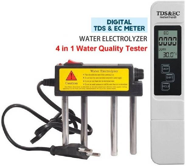 GoodsBazaar 2pc Combo Water Electrolyzer Electrolyser Purity Tester Quality PPM RO Filter Digital Conductivity Meter