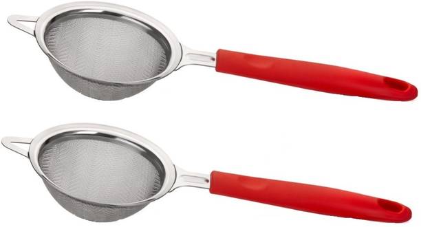 विंगर RED Strainer for Kitchen, Chhalni Food Strainers, Small Strainer,Tea Strainer चाय की चलनी