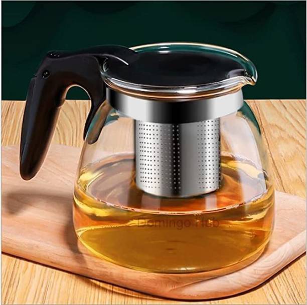 SMILERY Tea Wooden Lid Glass Teapot/Carafes & Pitchers with Bamboo Lid Tea Urn