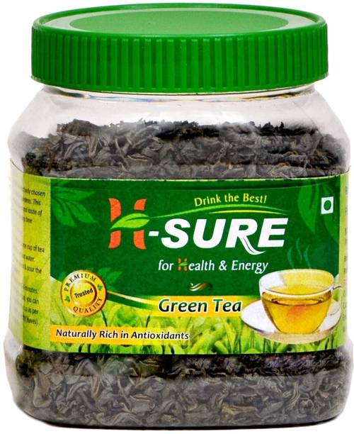 H-Sure 100% Natural Organic Herbal Loose Leaf Green Tea For Weight Loss Green Tea Plastic Bottle