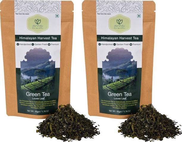 Leaf N Lips Green Tea Leaves, Pure and Natural Unflavoured Green Tea Pouch
